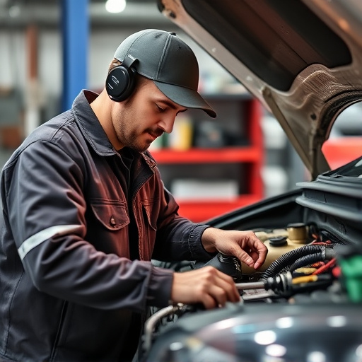 auto technician working