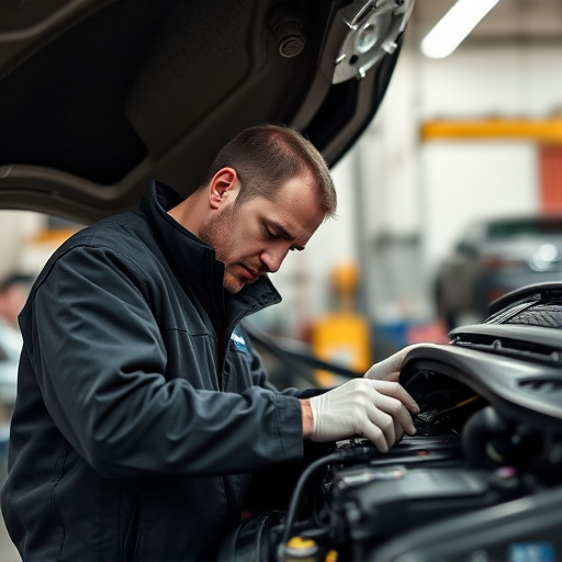 auto technician working