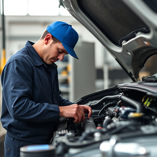 auto technician working