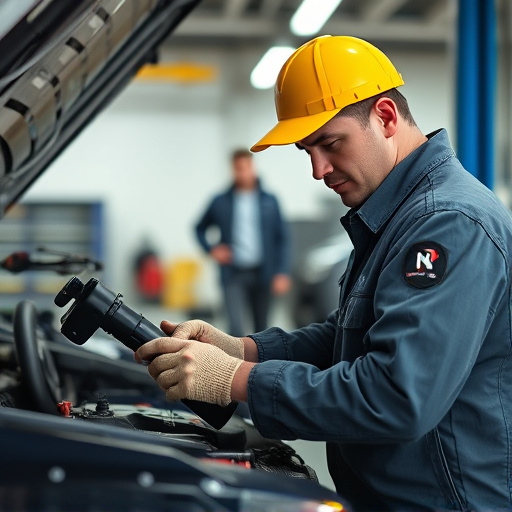 auto technician working