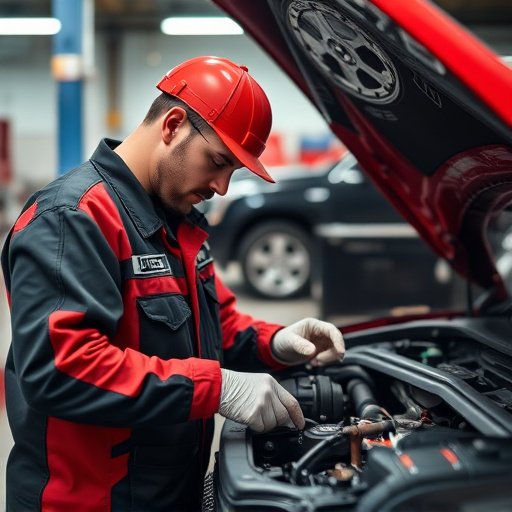 auto technician working