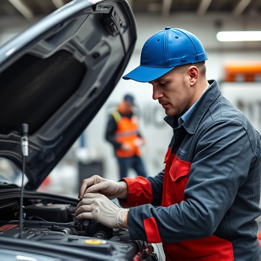 auto technician working