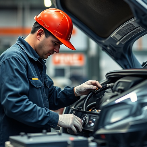 auto technician working