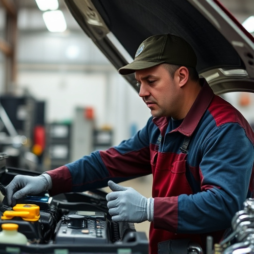 auto technician working