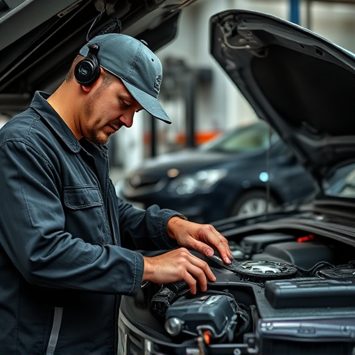auto technician working