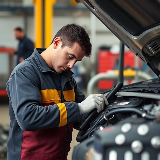 auto technician working