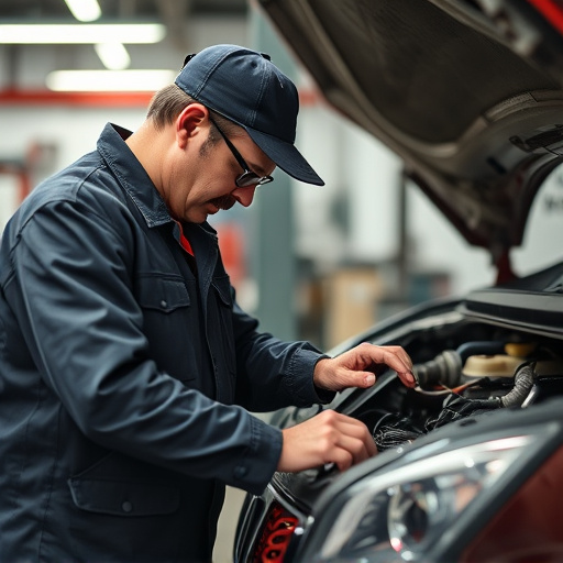 auto technician working