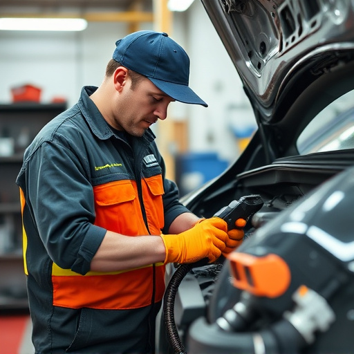 auto technician working