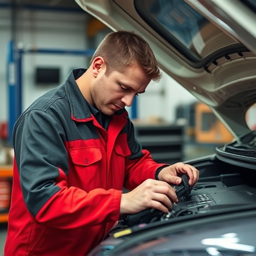 auto technician working