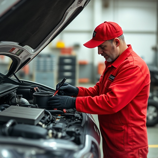 auto technician working