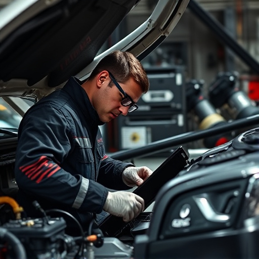auto technician working