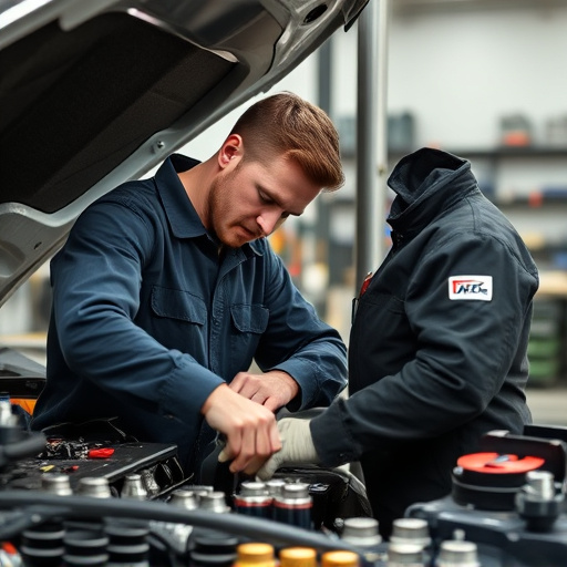 auto technician working