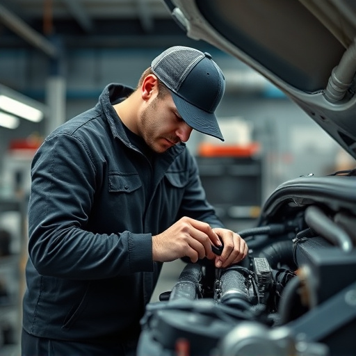 auto technician working
