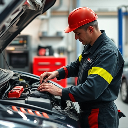 auto technician working