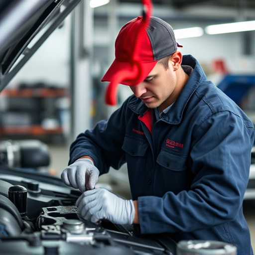 auto technician working
