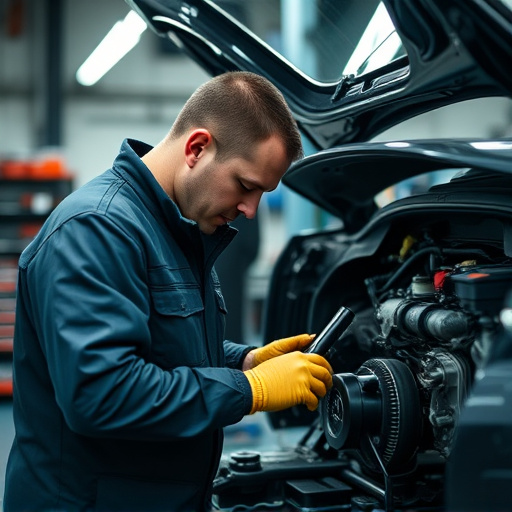 auto technician working
