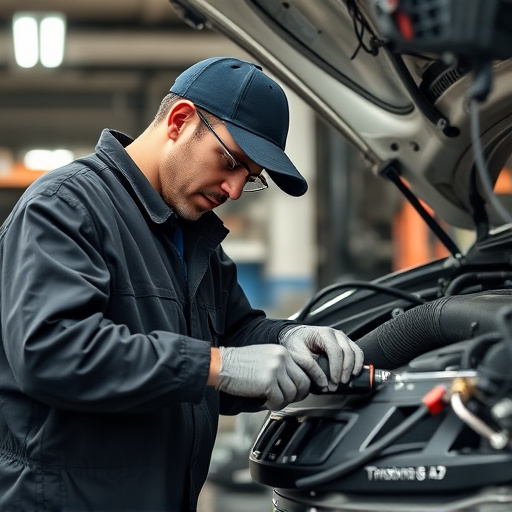 auto technician working