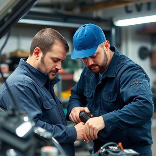 auto technician working