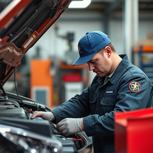 auto technician working