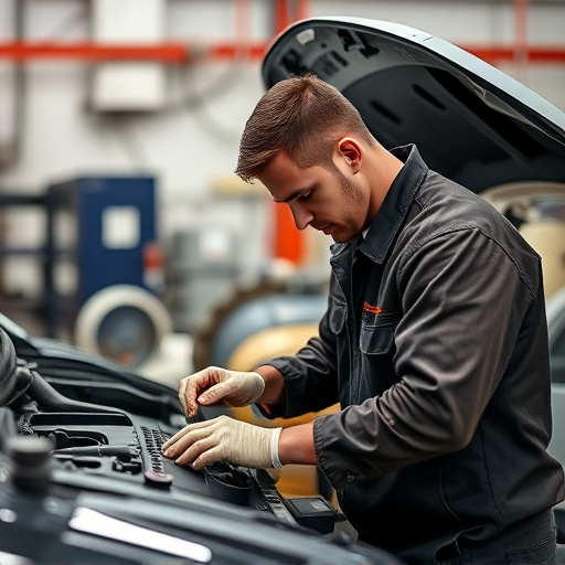 auto technician working