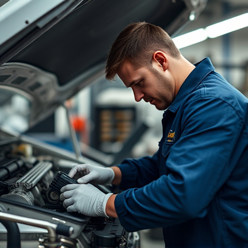 auto technician working