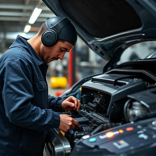 auto technician working