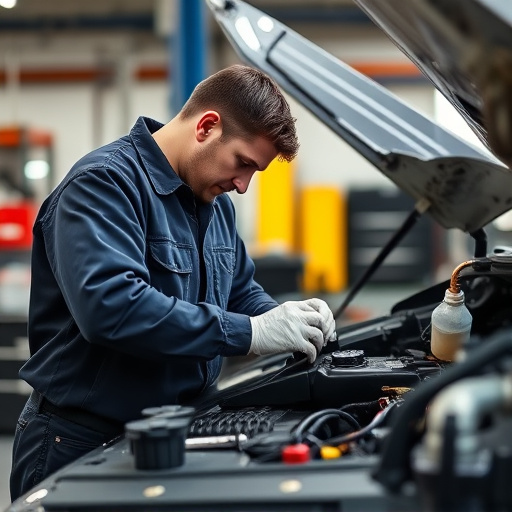 auto technician working