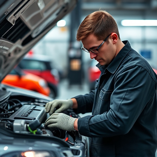auto technician working