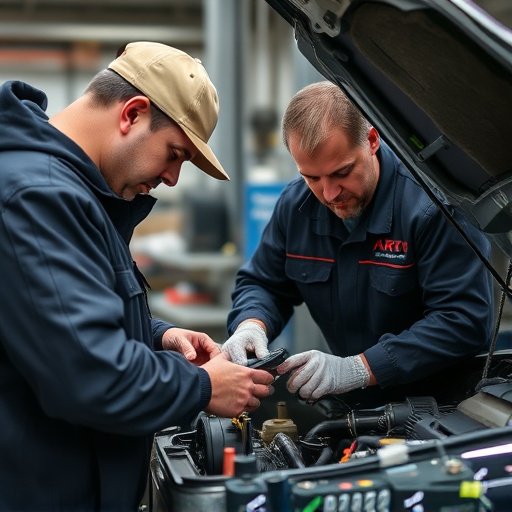 auto technician working