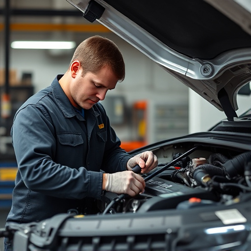 auto technician working