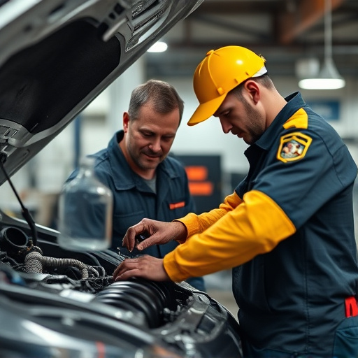 auto technician working
