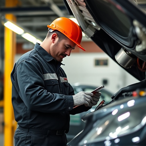 auto technician working