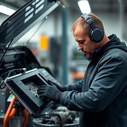 auto technician working