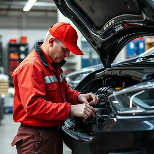auto technician working