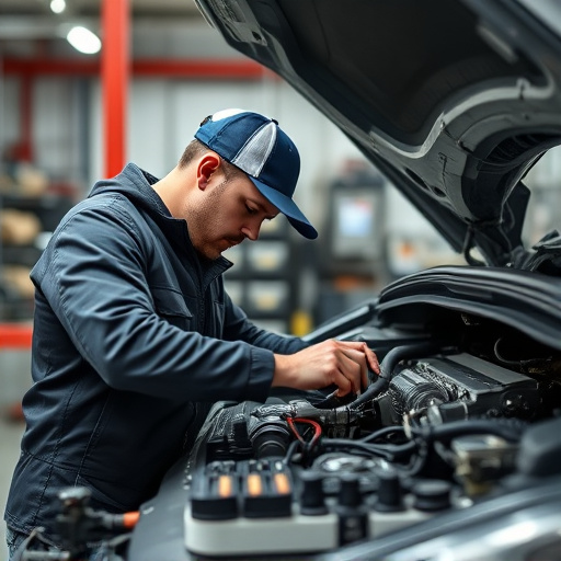 auto technician working
