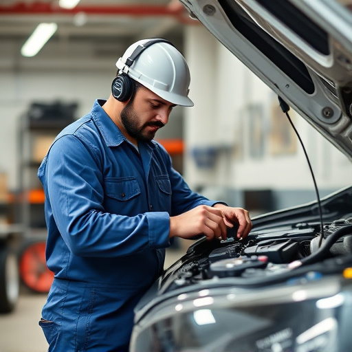 auto technician working