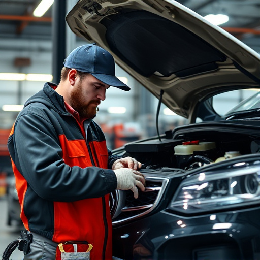 auto technician working