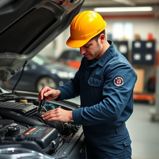 auto technician working