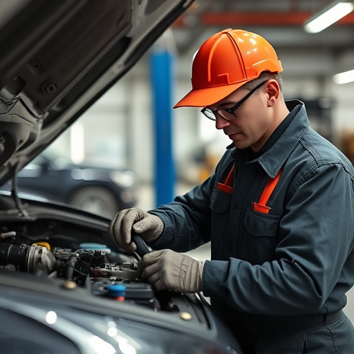 auto technician working