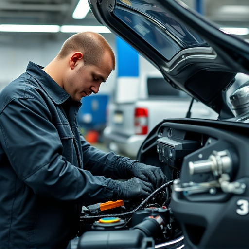 auto technician working