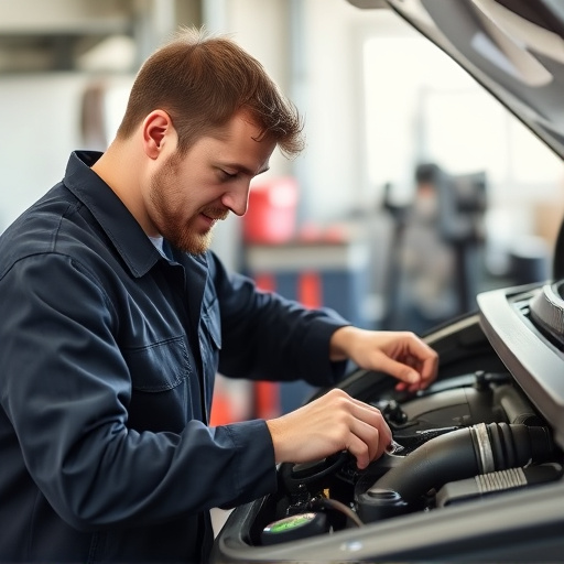 auto technician working