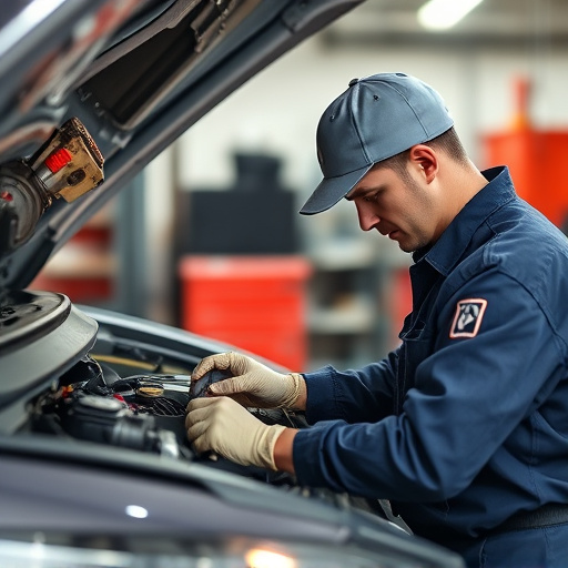 auto technician working