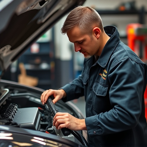 auto technician working