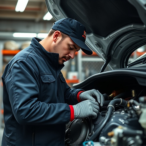 auto technician working