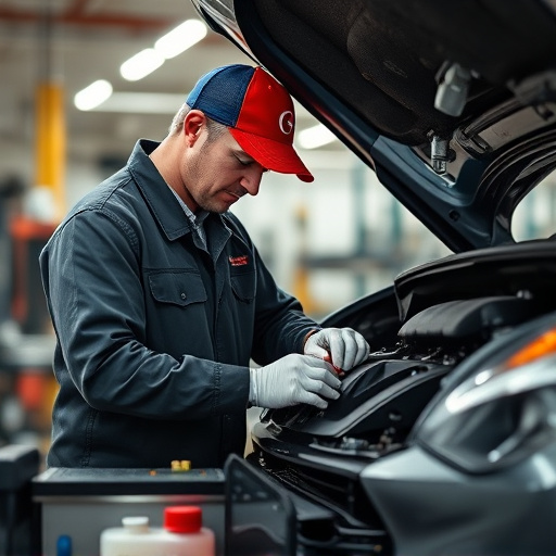 auto technician working