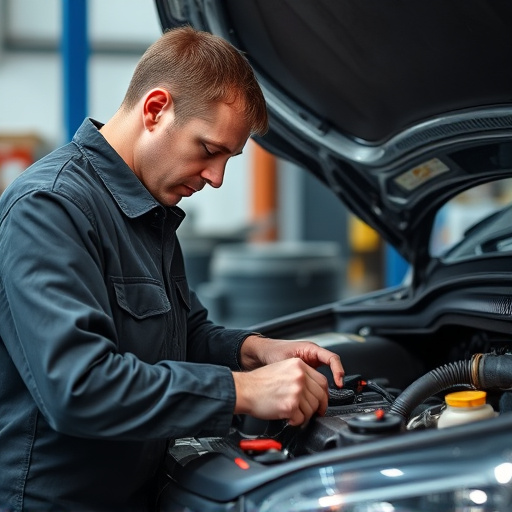 auto technician working