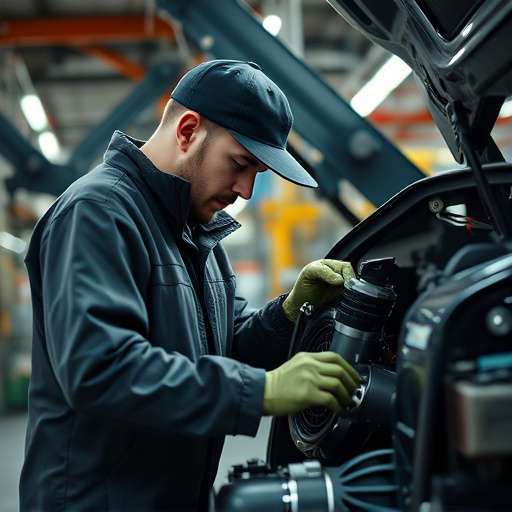 auto technician working
