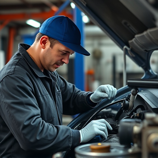 auto technician working