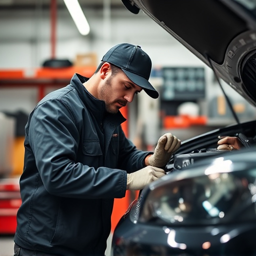 auto technician working