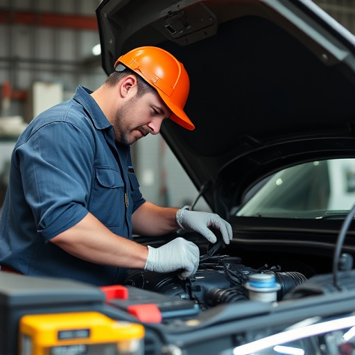 auto technician working